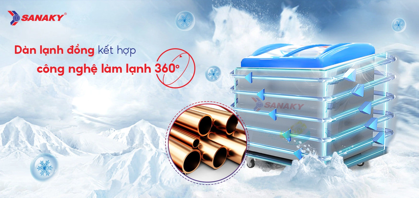 Thiết kế tiện lợi 1 ngăn đông 2 cánh lùa Tủ đông kính cong 211 lít Sanaky VH-2899K với 1 ngăn đông, 2 cánh lùa, giỏ đựng đồ, bánh xe, van thoát nước và bảng điều khiển