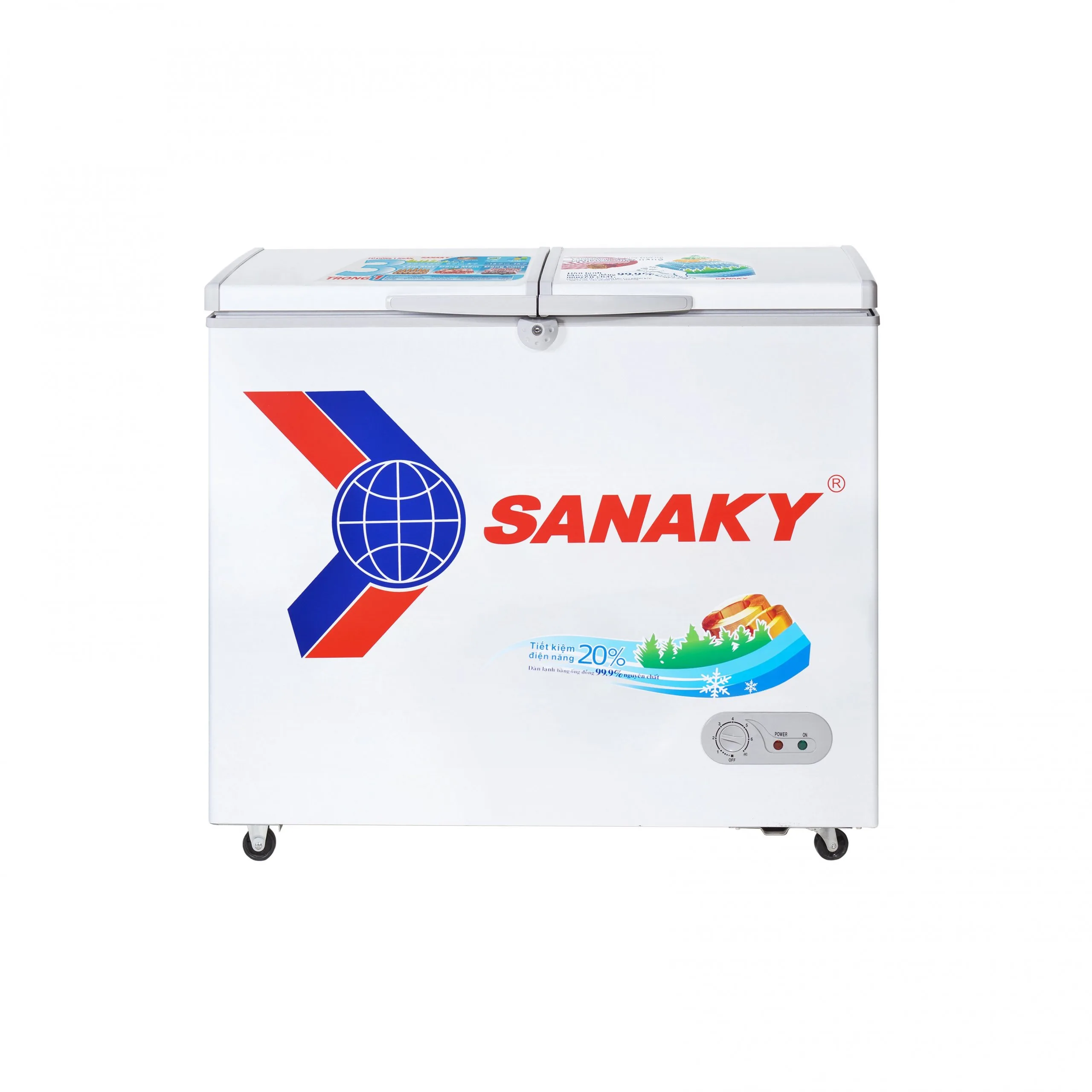 Tủ đông 175 lít Sanaky VH-2299A1 thiết kế 2 cánh mở ngang