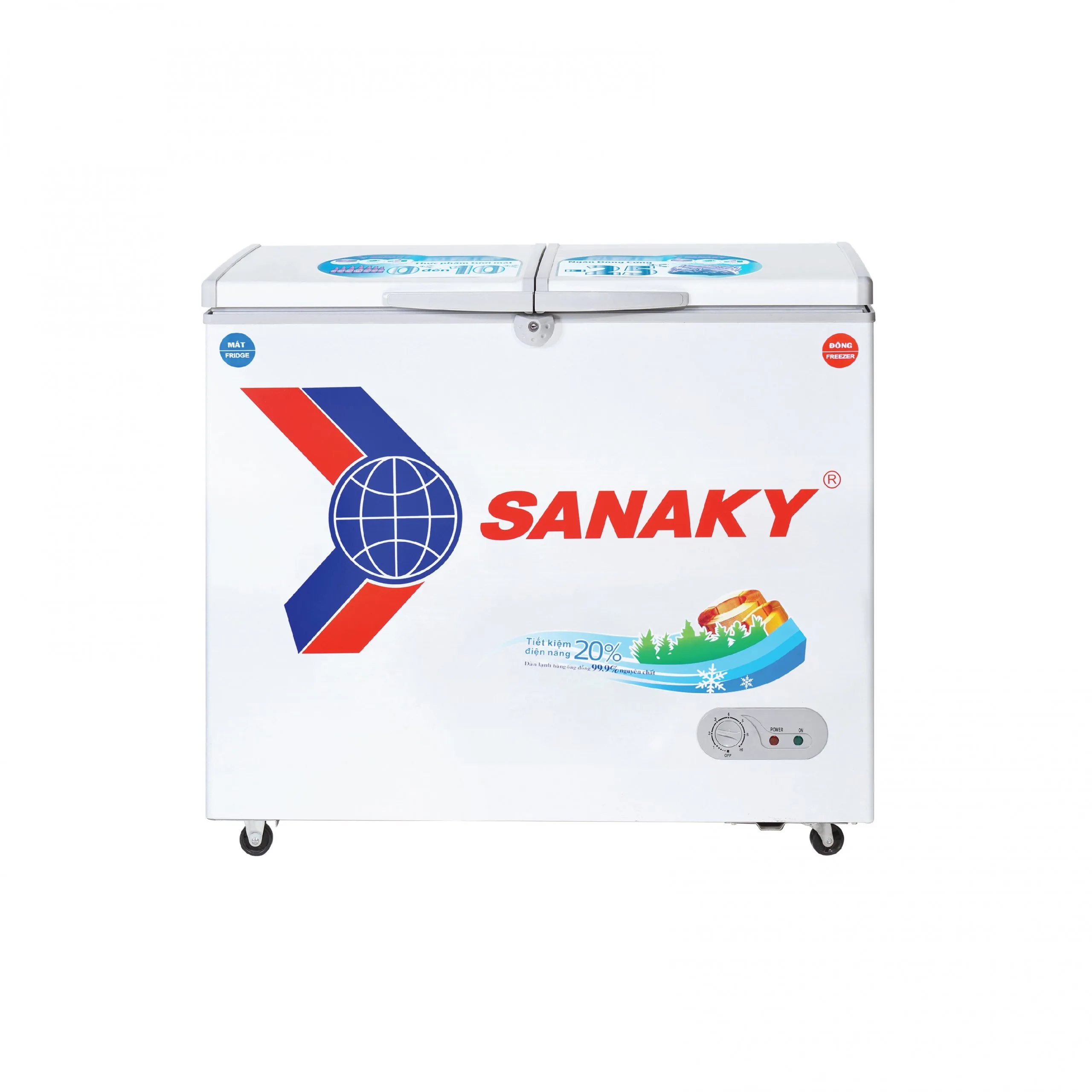 Tủ đông mát 195 lít Sanaky VH-2599W1 màu trắng