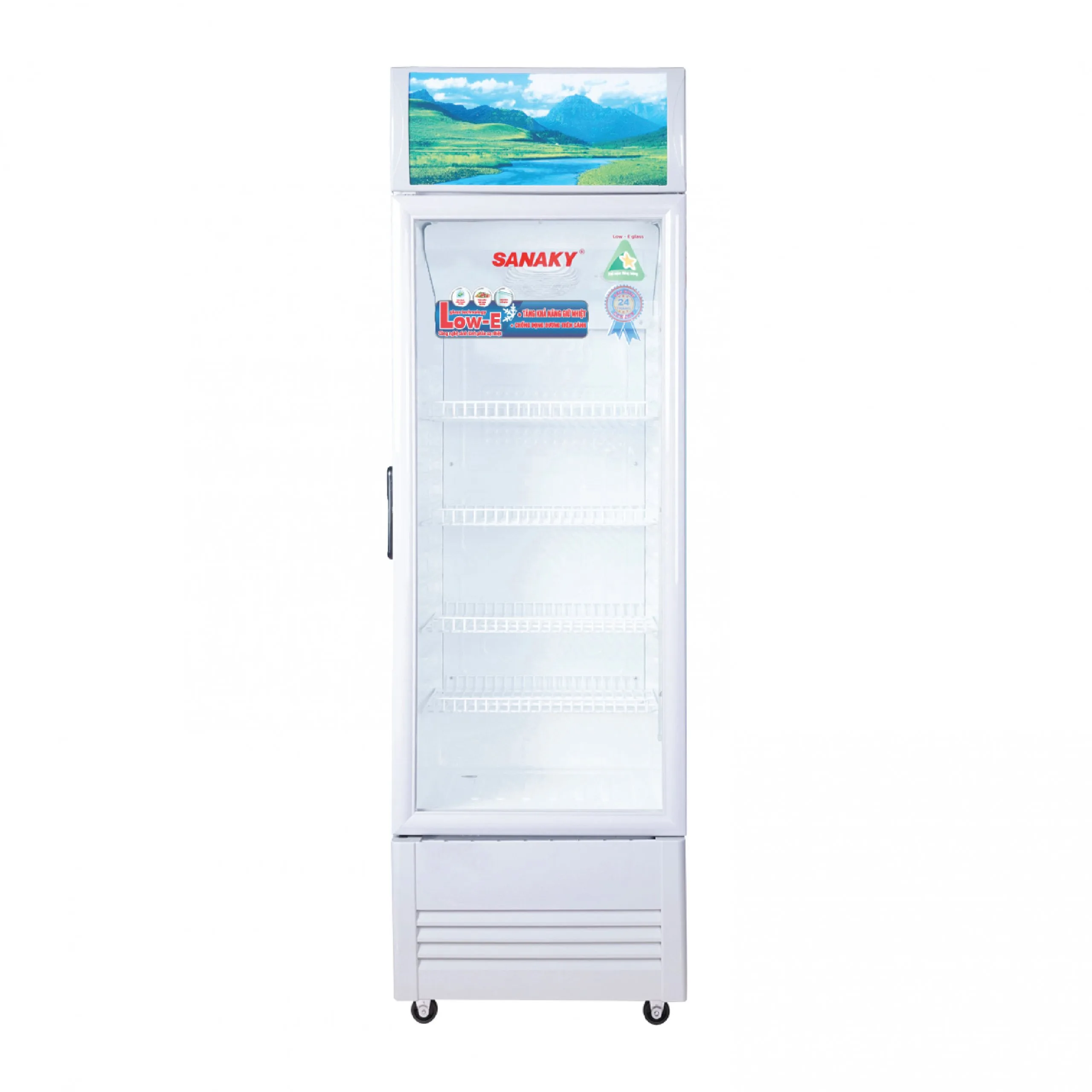 Tủ mát 170 lít Sanaky VH-218KL cửa kính trưng bày