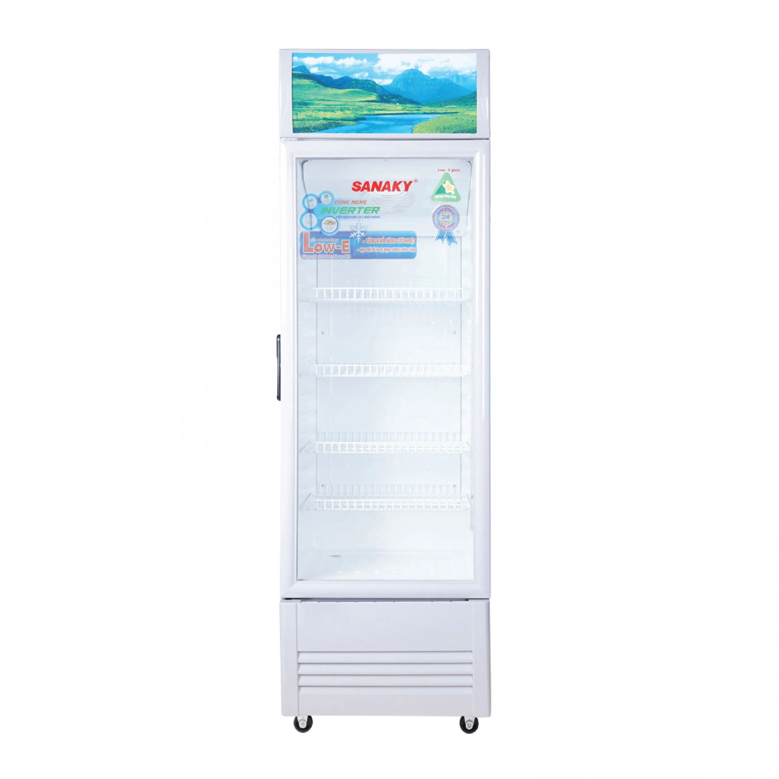 Tủ mát 240 lít Sanaky Inverter VH-308K3L cửa kính trưng bày