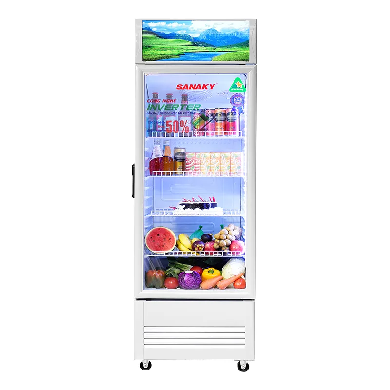 Tủ mát 350 lít Sanaky Inverter VH-3589K3 cửa kính trưng bày